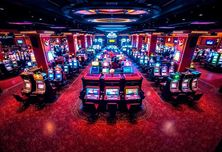 Live blackjack table with dealer and player cards